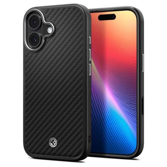 Θήκη MagSafe για Apple iPhone 17, Spigen, Enzo Aramid T, Μαύρη Ασημί