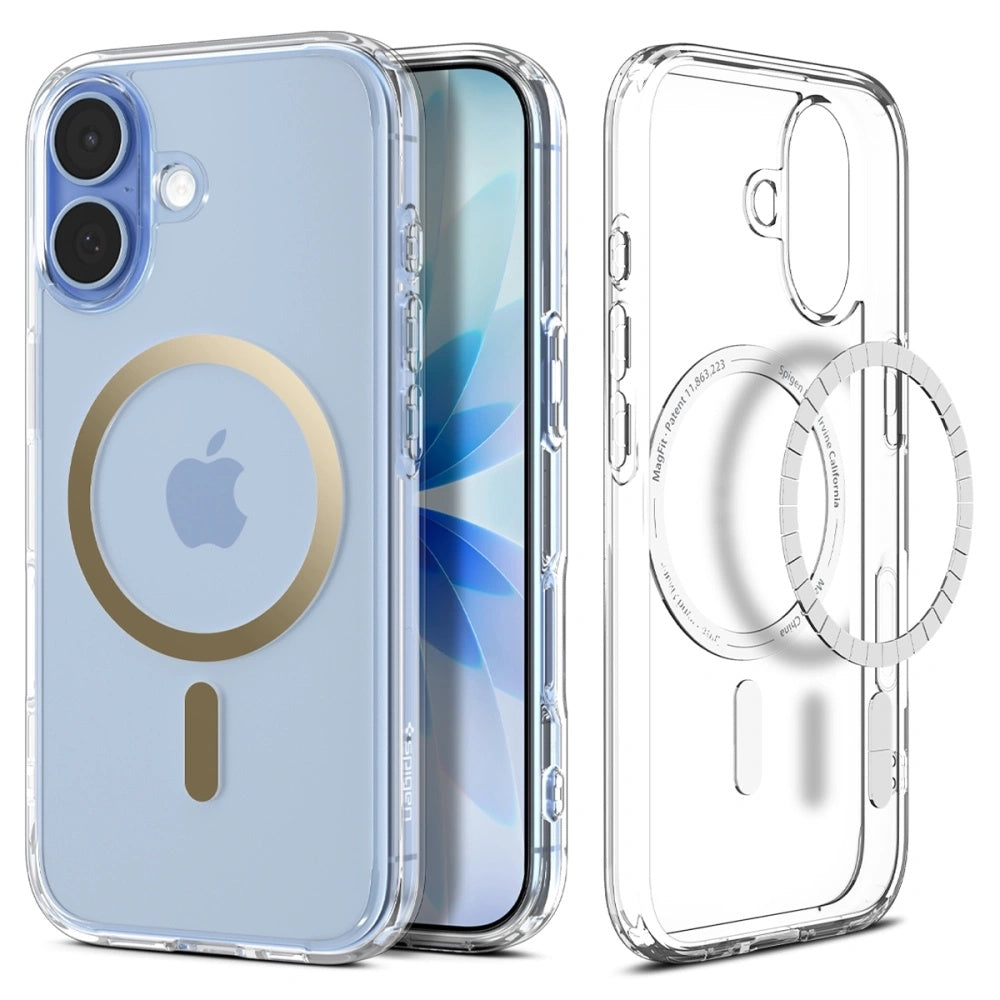 Θήκη MagSafe για Apple iPhone 17, Spigen, Ultra Hybrid, Διάφανο Χρυσό ACS10382