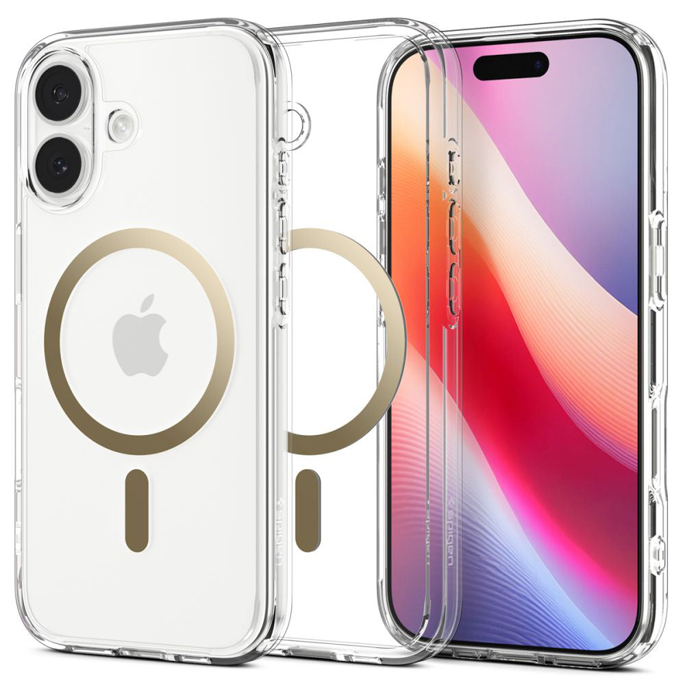 Θήκη MagSafe για Apple iPhone 17, Spigen, Ultra Hybrid, Διάφανο Χρυσό ACS10382