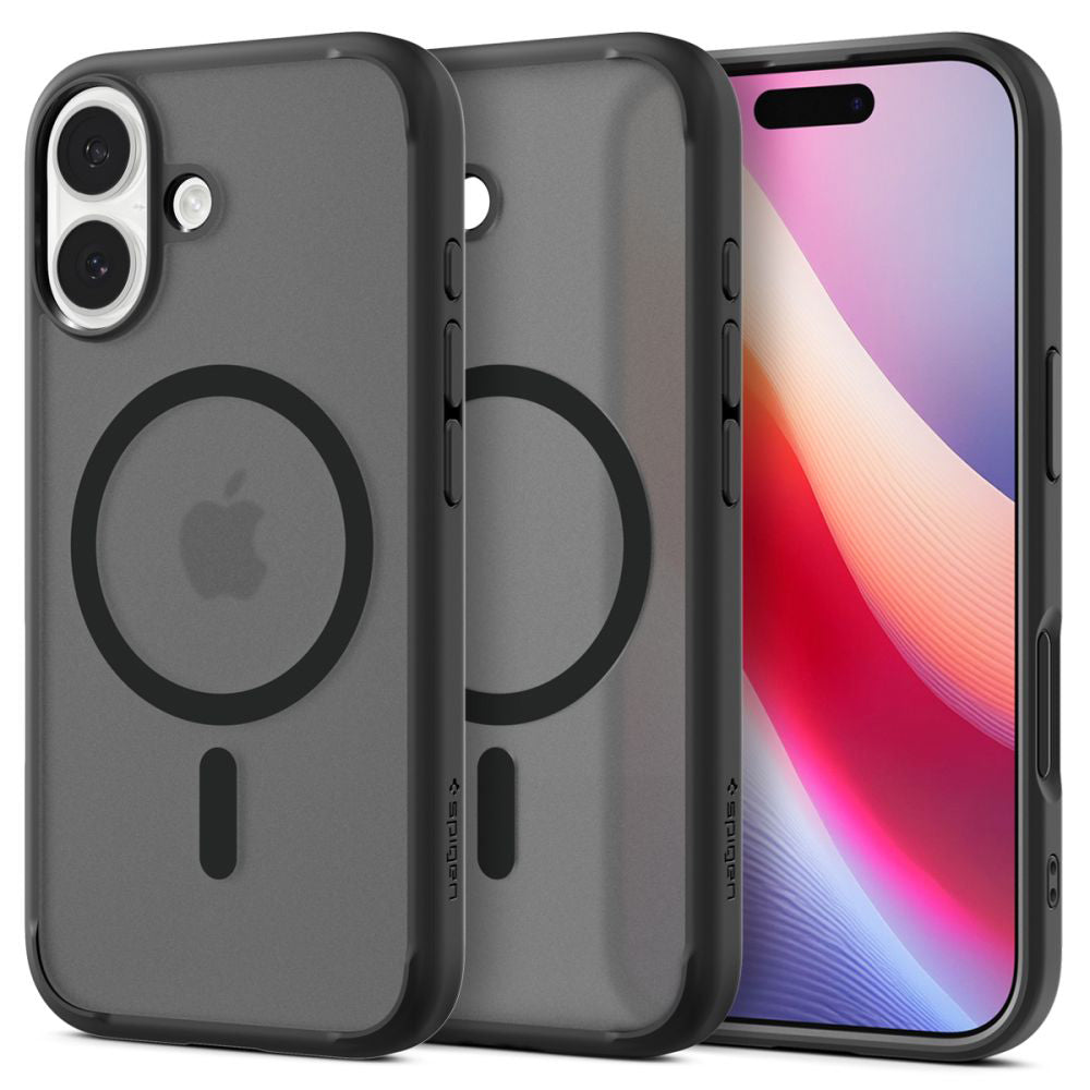 Θήκη MagSafe για Apple iPhone 17, Spigen, Ultra Hybrid, Μαύρη Σατινέ ACS10383