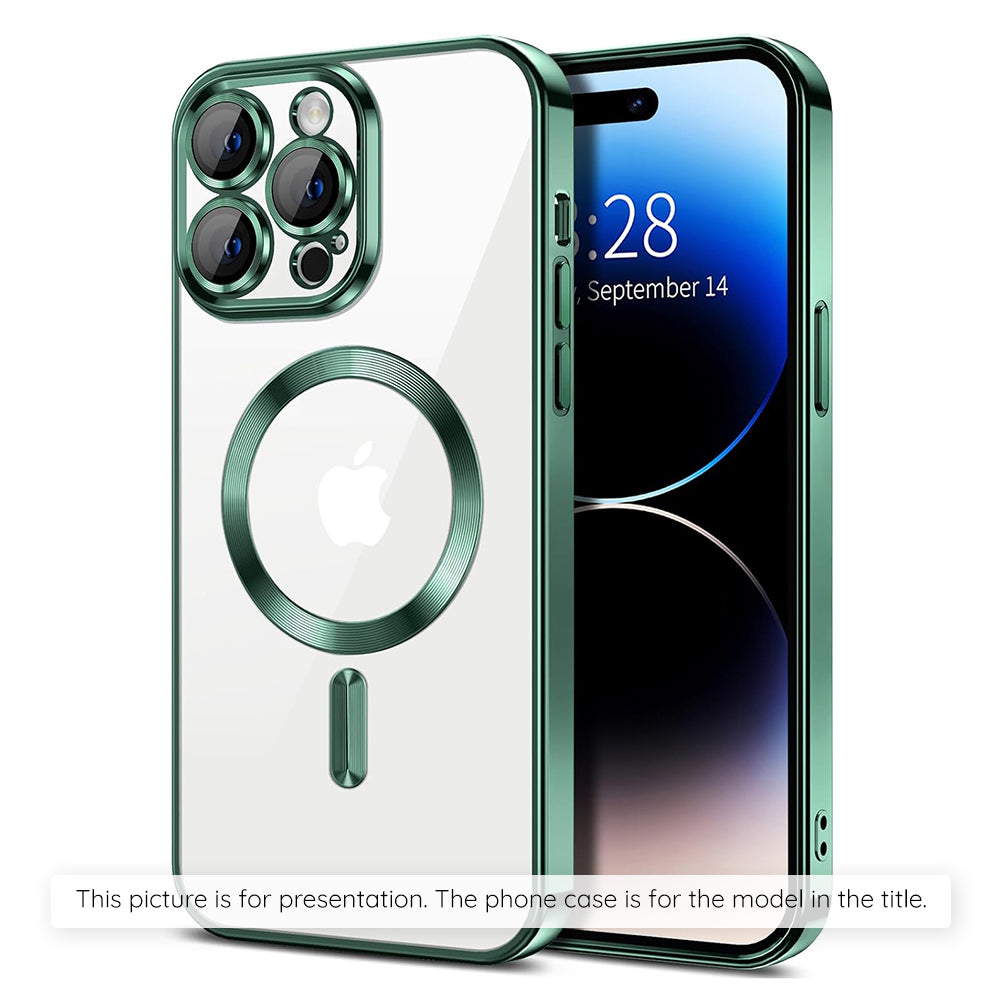 Θήκη MagSafe για Apple iPhone 17, Techsuit, Luxury Crystal, Σκούρο Πράσινο