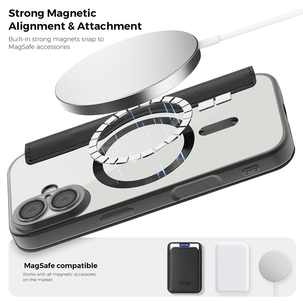 MagSafe Case for Apple iPhone 17, Techsuit, SmartMag Book, Green