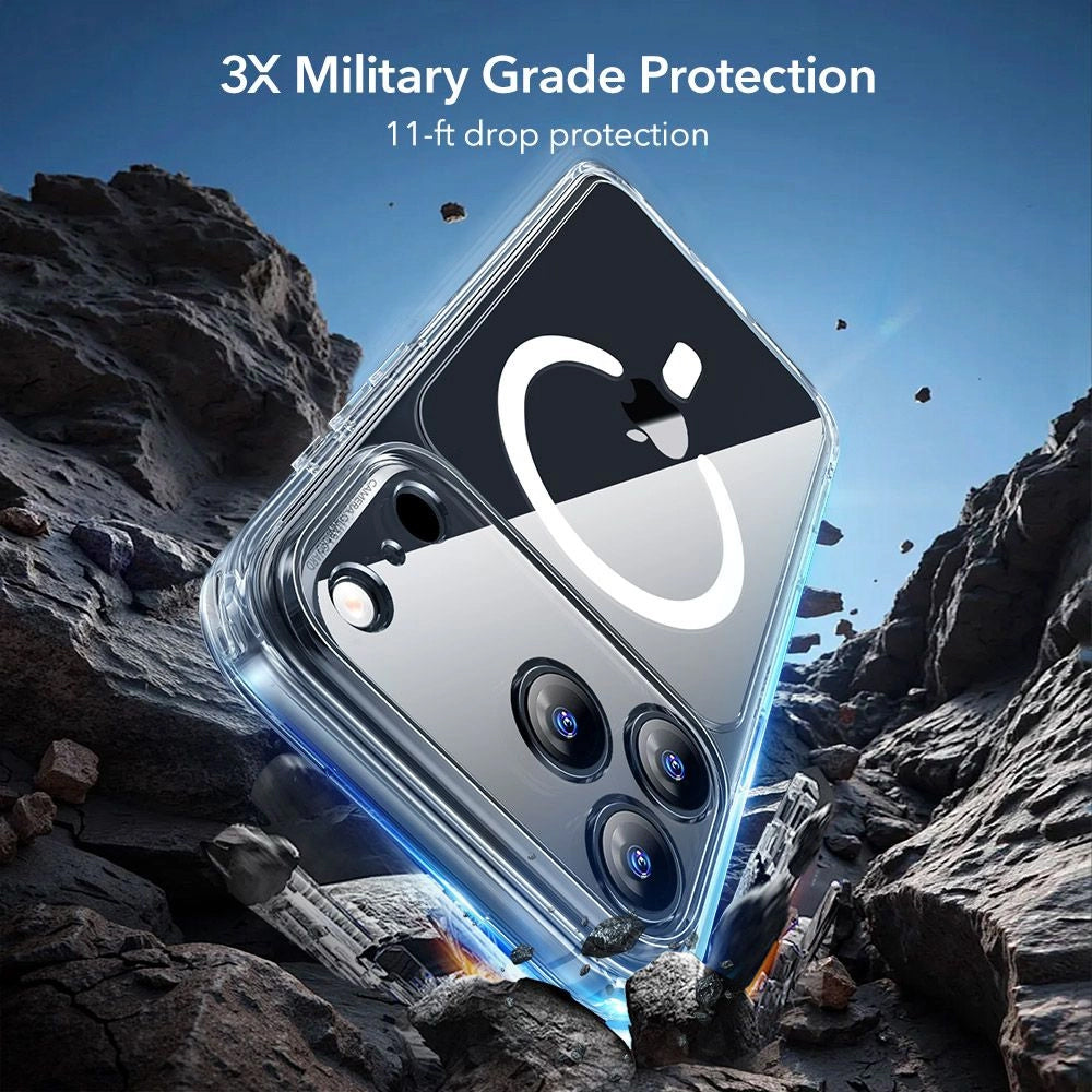 Θήκη MagSafe για Apple iPhone 18 Pro / 17 Pro, ESR, Classic Hybrid με Προστατευτικό Οθόνης, Μαύρη Διαφανής