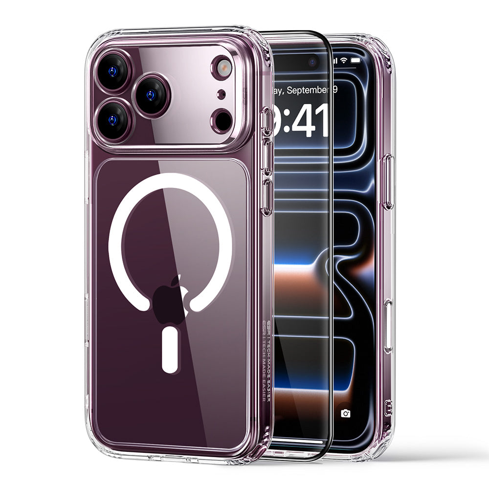 Θήκη MagSafe για Apple iPhone 18 Pro / 17 Pro, ESR, Classic Hybrid με Προστατευτικό Οθόνης, Διαφανής
