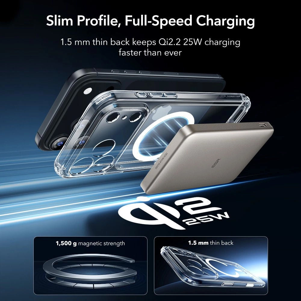 Θήκη MagSafe για Apple iPhone 18 Pro / 17 Pro, ESR, Classic Hybrid με Προστατευτικό Οθόνης, Διαφανής