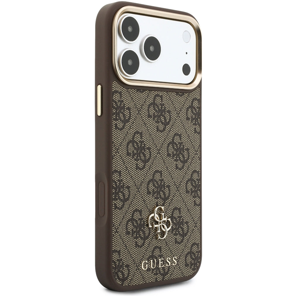 Θήκη MagSafe για Apple iPhone 18 Pro / 17 Pro, Guess, 4G Cardslot & Big Strap, Καφέ