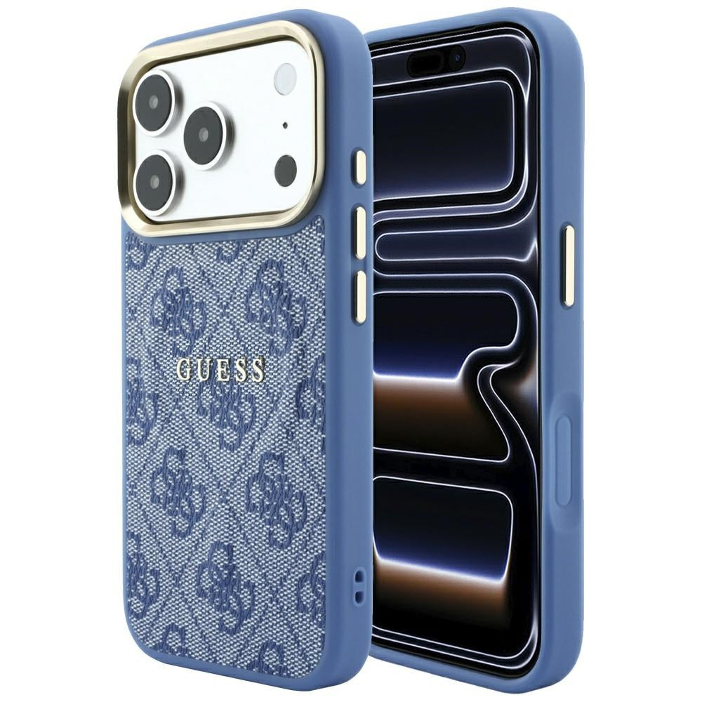 Θήκη MagSafe για Apple iPhone 18 Pro / 17 Pro, Guess, 4G Embossed Classic, Μπλε