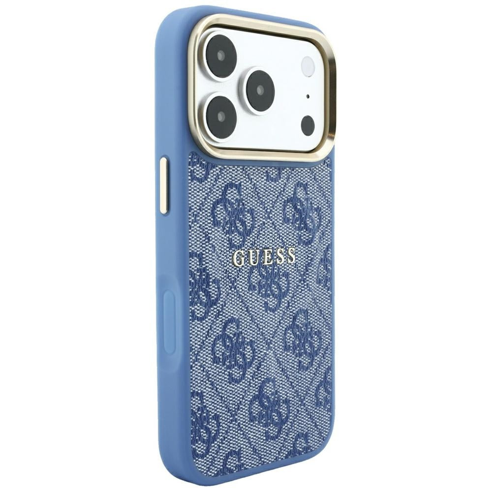 Θήκη MagSafe για Apple iPhone 18 Pro / 17 Pro, Guess, 4G Embossed Classic, Μπλε