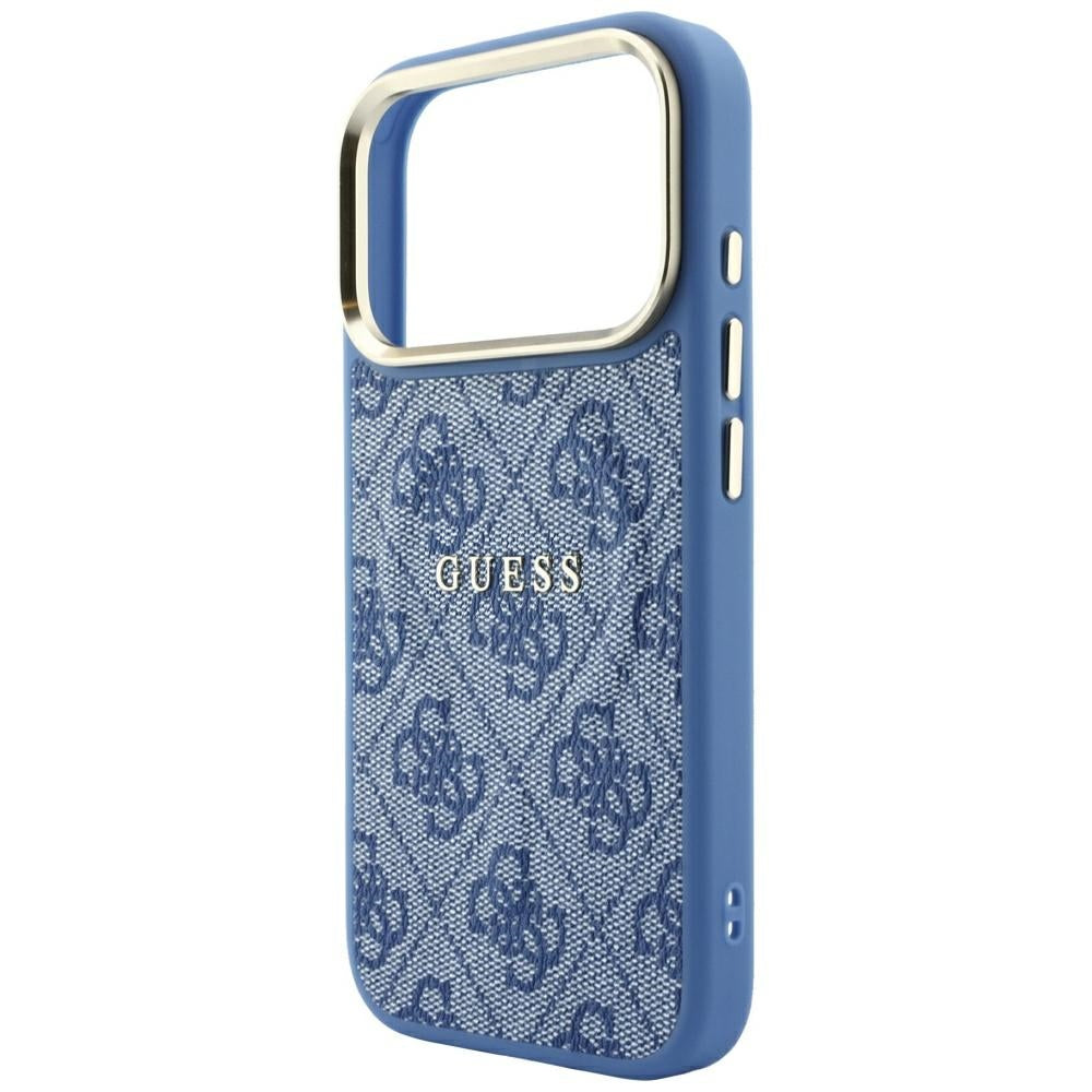 Θήκη MagSafe για Apple iPhone 18 Pro / 17 Pro, Guess, 4G Embossed Classic, Μπλε