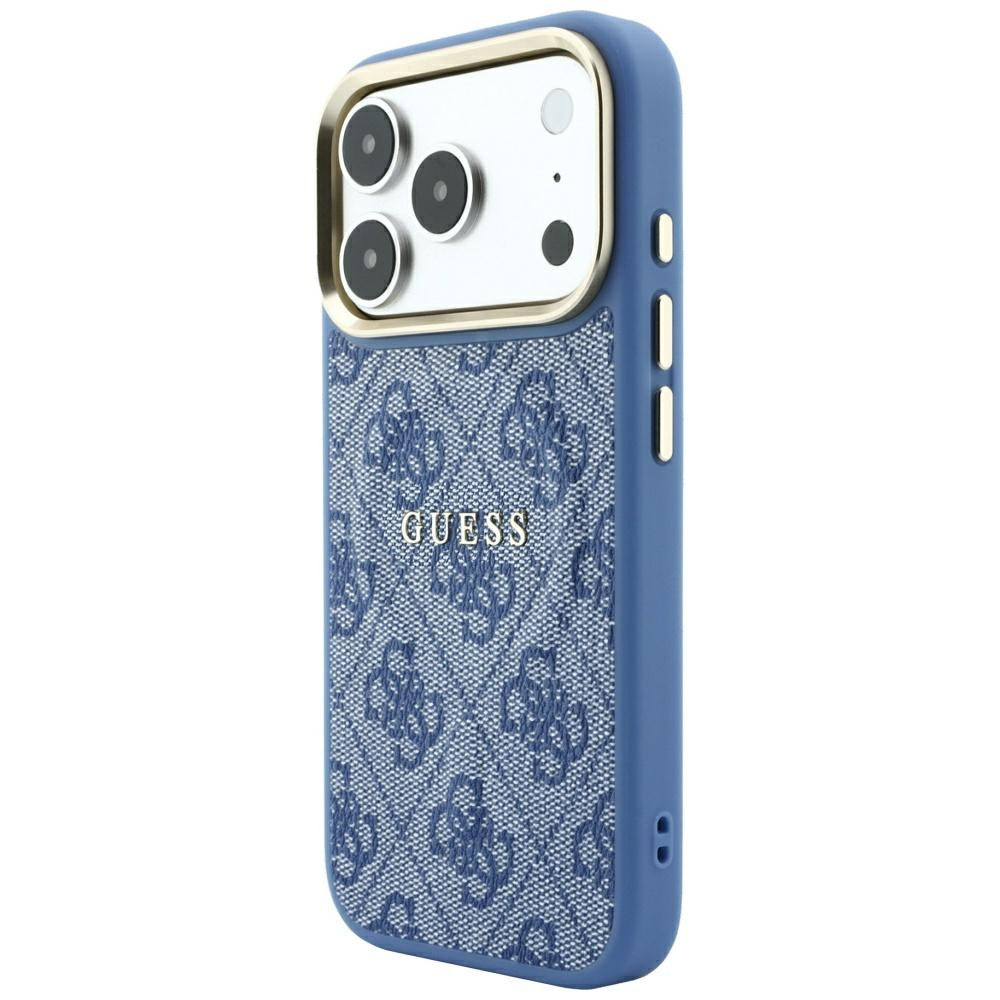 Θήκη MagSafe για Apple iPhone 18 Pro / 17 Pro, Guess, 4G Embossed Classic, Μπλε