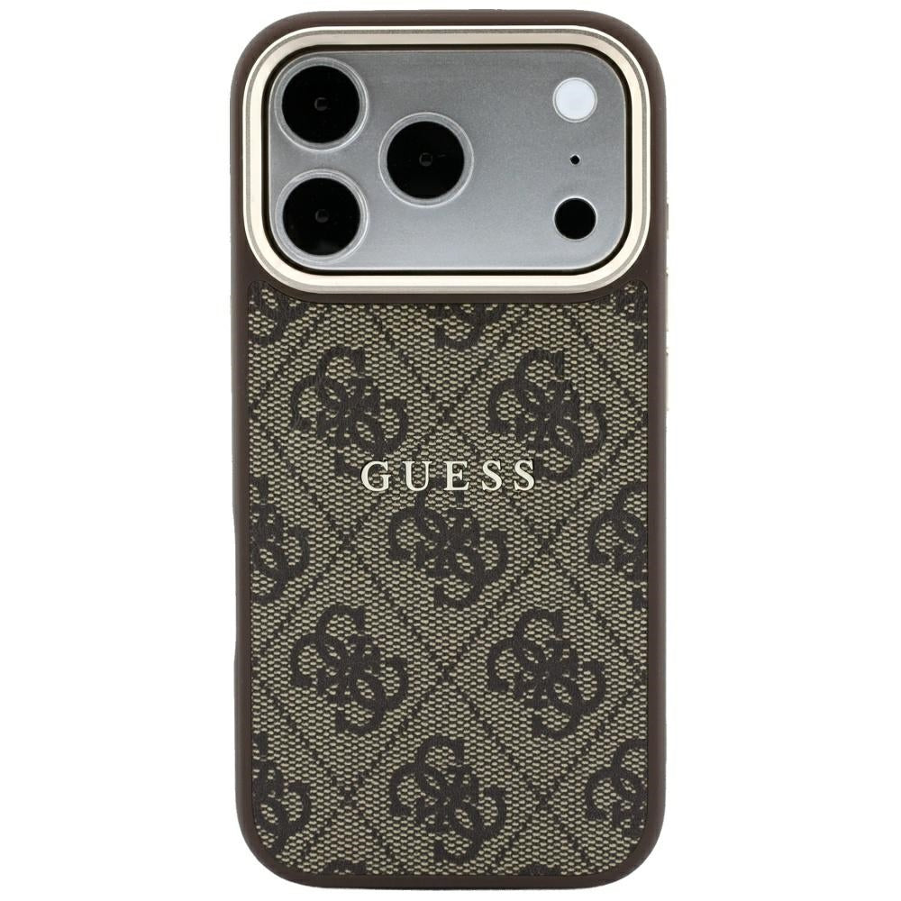 Θήκη MagSafe για Apple iPhone 18 Pro / 17 Pro, Guess, 4G Embossed Classic, Καφέ