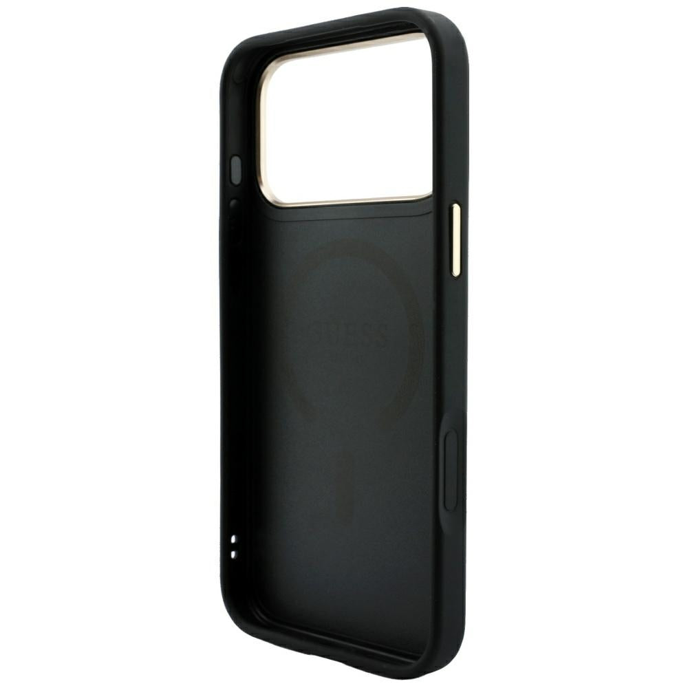 Θήκη MagSafe για Apple iPhone 18 Pro / 17 Pro, Guess, 4G Embossed Classic, Μαύρη
