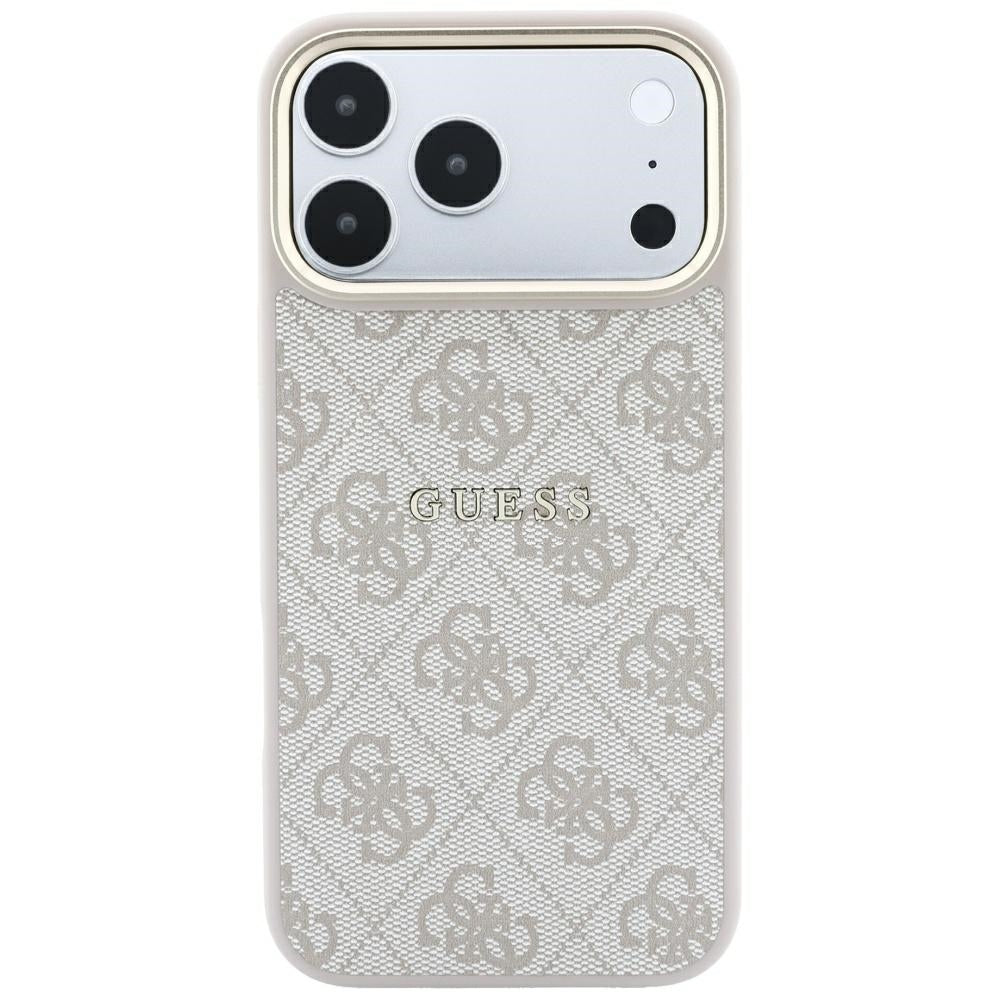Θήκη MagSafe για Apple iPhone 18 Pro / 17 Pro, Guess, 4G Embossed Classic, Ροζ