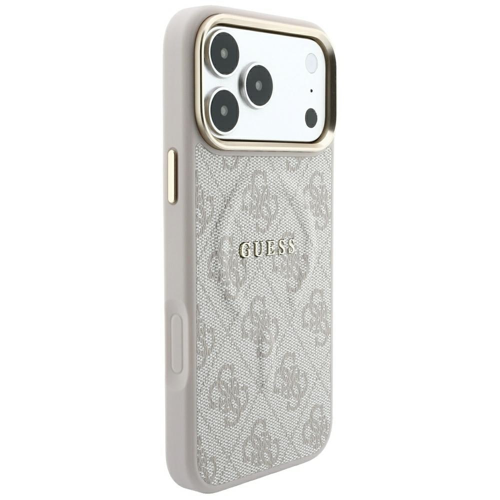 Θήκη MagSafe για Apple iPhone 18 Pro / 17 Pro, Guess, 4G Embossed Classic, Ροζ