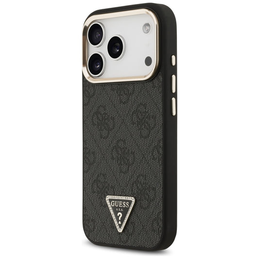 Θήκη MagSafe για Apple iPhone 18 Pro / 17 Pro, Guess, 4G Triangle Logo, Μαύρη