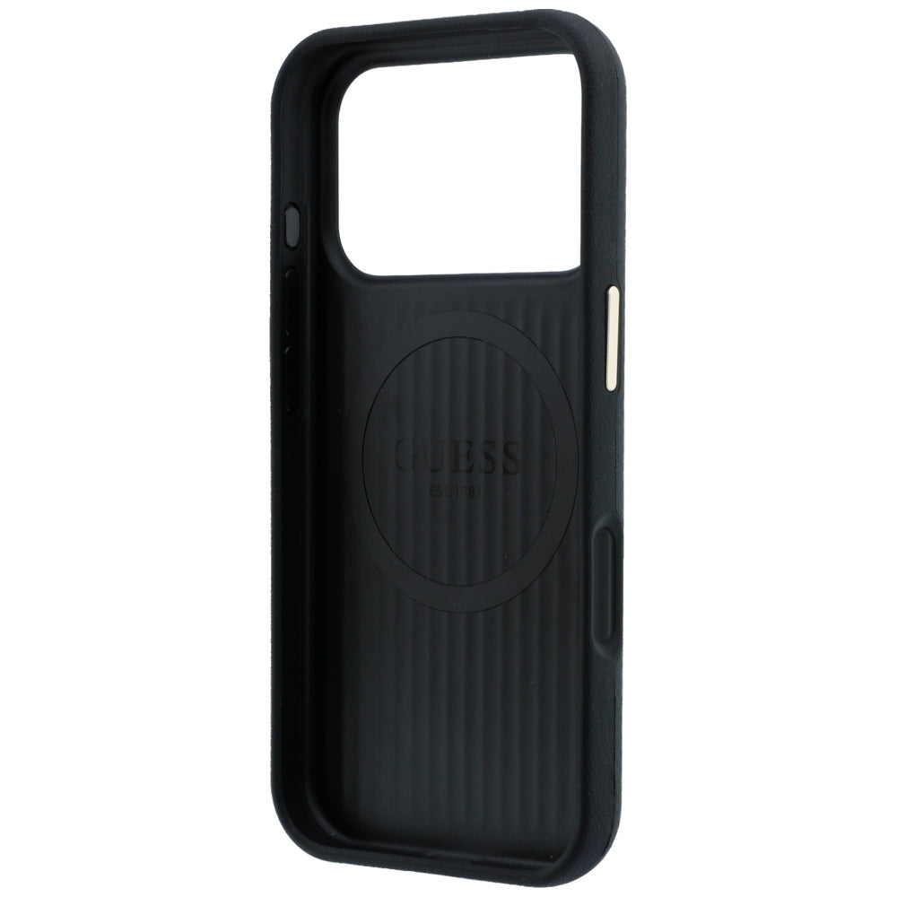 Θήκη MagSafe για Apple iPhone 18 Pro / 17 Pro, Guess, Λογότυπο Τριγώνου Kevlar, Μαύρη