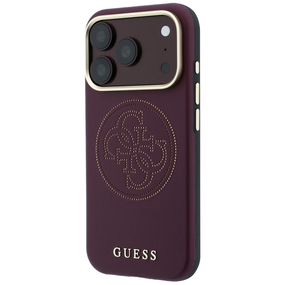 Θήκη MagSafe για Apple iPhone 18 Pro / 17 Pro, Guess, Διάτρητη 4G, Βυσσινί