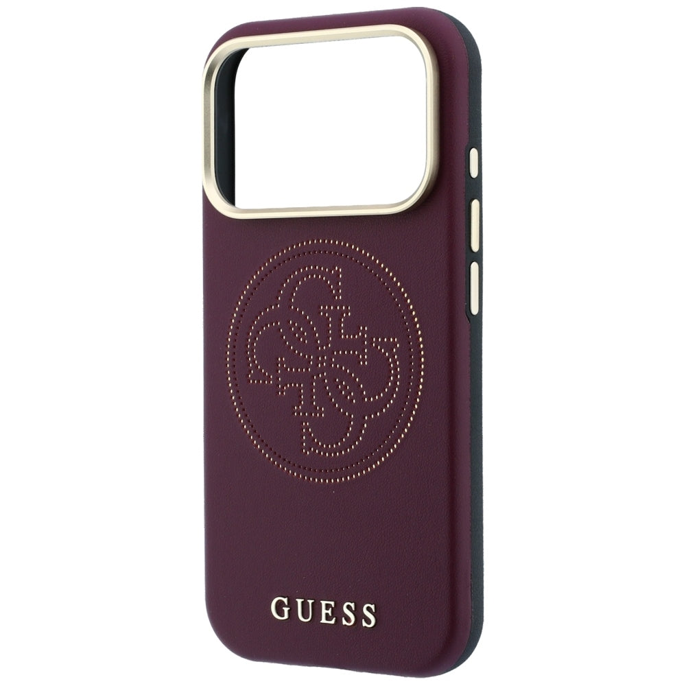 Θήκη MagSafe για Apple iPhone 18 Pro / 17 Pro, Guess, Διάτρητη 4G, Βυσσινί