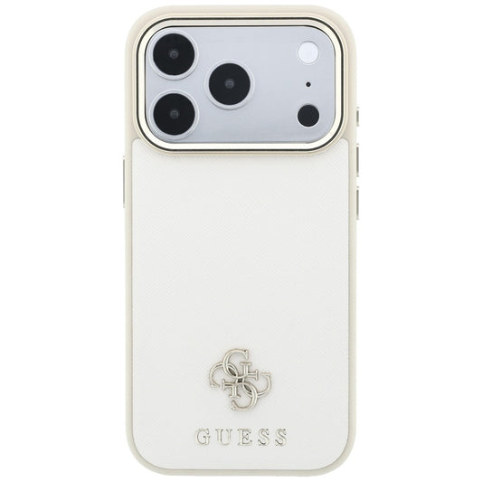 Θήκη MagSafe για Apple iPhone 18 Pro / 17 Pro, Guess, Saffiano Small 4G Classic, Μπεζ