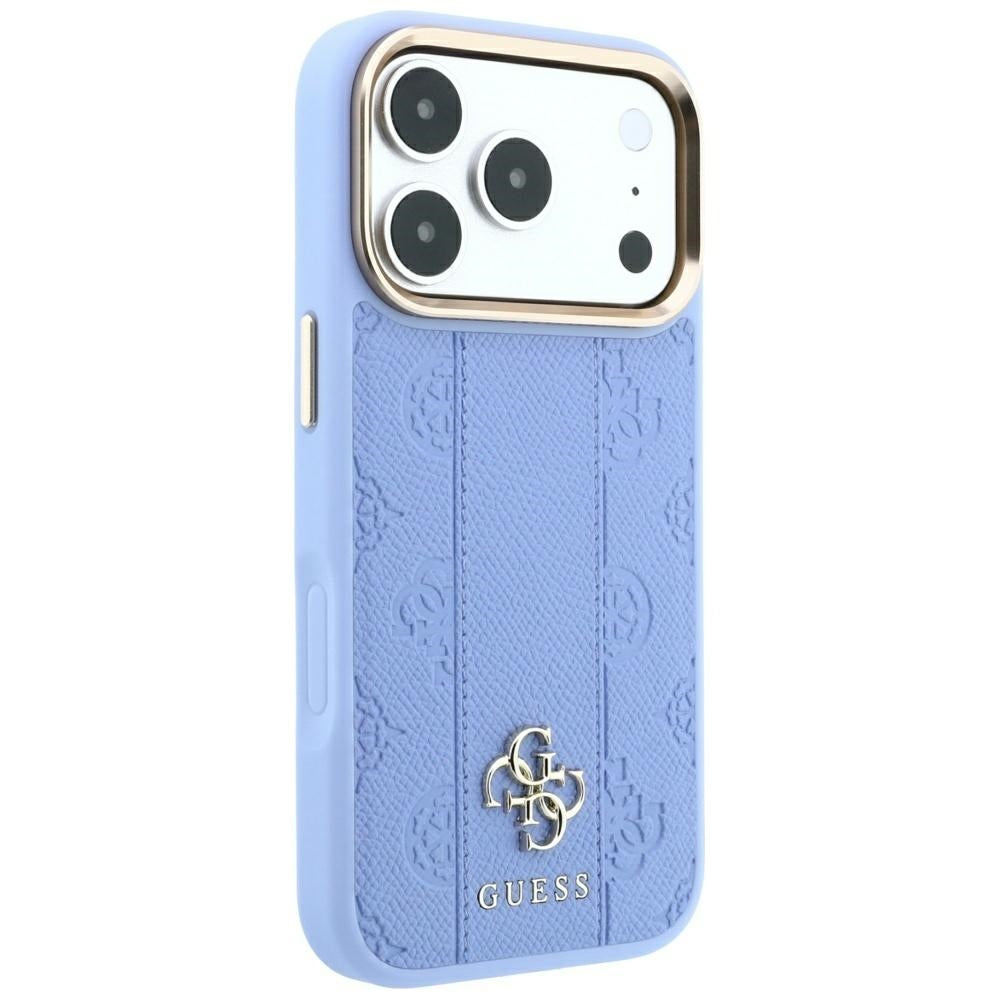 Θήκη MagSafe για Apple iPhone 18 Pro / 17 Pro, Guess, Stripe Peony 4G, Bleu
