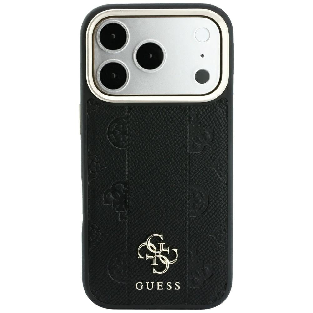 Θήκη MagSafe για Apple iPhone 18 Pro / 17 Pro, Guess, Stripe Peony 4G, Μαύρο