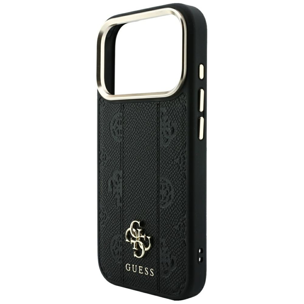 Θήκη MagSafe για Apple iPhone 18 Pro / 17 Pro, Guess, Stripe Peony 4G, Μαύρο