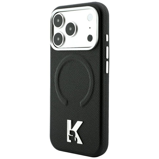 Θήκη MagSafe για Apple iPhone 18 Pro / 17 Pro, Karl Lagerfeld, Grained Embossed Ring, Μαύρη