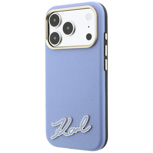 Θήκη MagSafe για Apple iPhone 18 Pro / 17 Pro, Karl Lagerfeld, Λογότυπο από Ρητίνη με Υφή, Μπλε