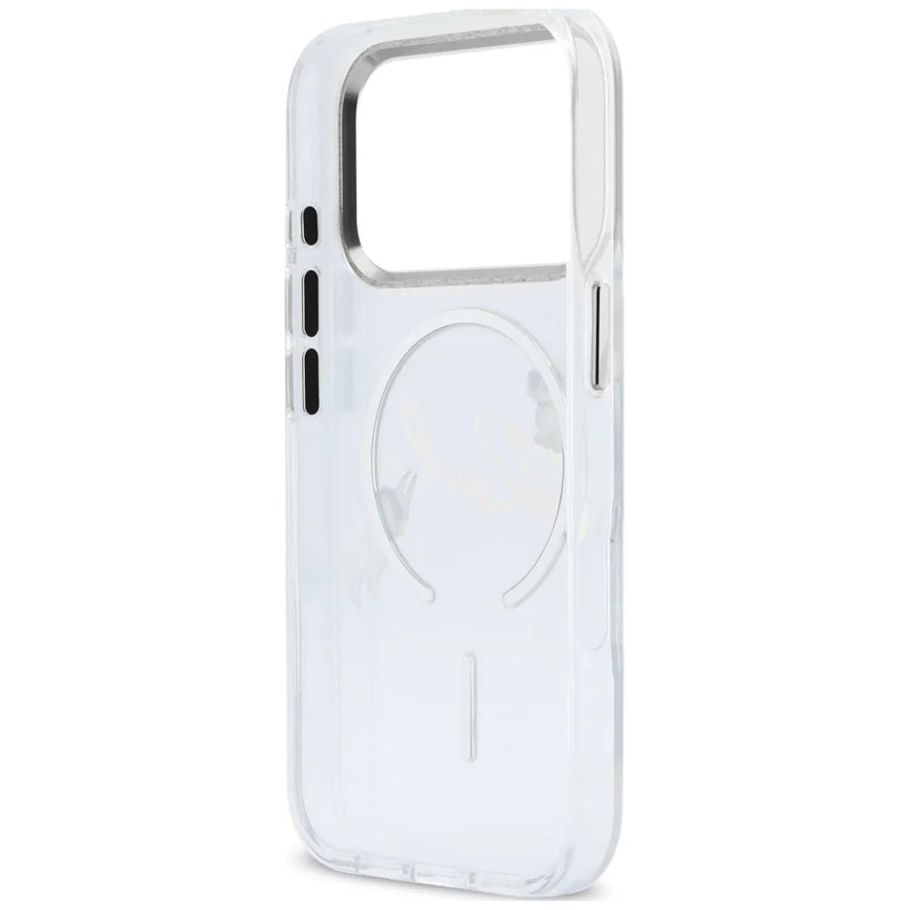 Θήκη MagSafe για Apple iPhone 18 Pro / 17 Pro, Karl Lagerfeld, IML Choupette Karl Script Logo, Διαφανής