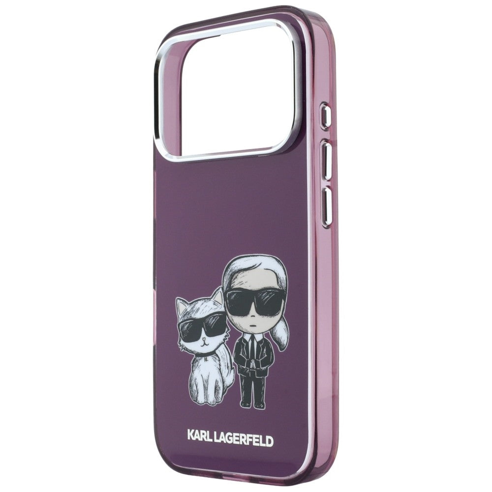 Θήκη MagSafe για Apple iPhone 18 Pro / 17 Pro, Karl Lagerfeld, IML KC Bodies Sketch Print, Βυσσινί