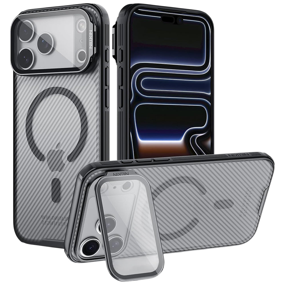 Θήκη MagSafe για Apple iPhone 18 Pro / 17 Pro, Nillkin, CamShield Prop, Μαύρη Διαφανής