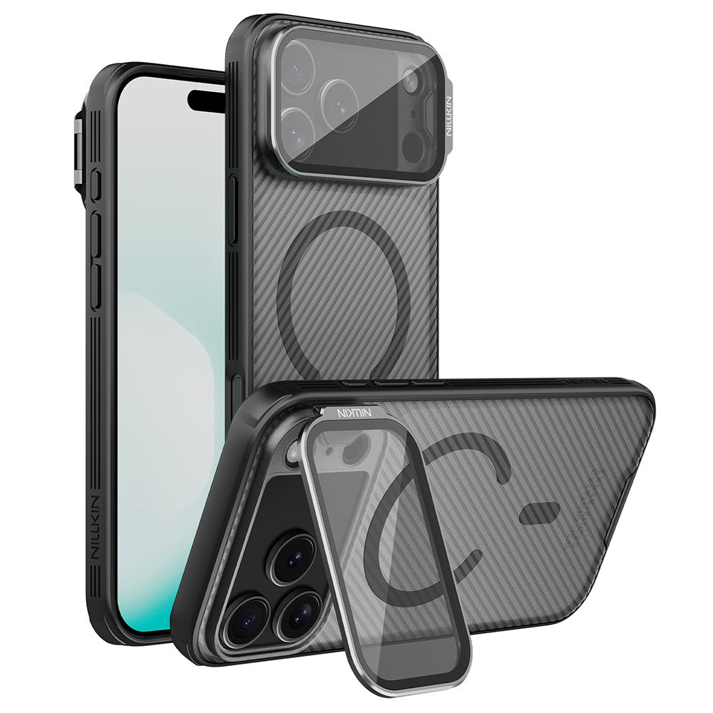 Θήκη MagSafe για Apple iPhone 18 Pro / 17 Pro, Nillkin, CamShield Prop, Μαύρη Διαφανής