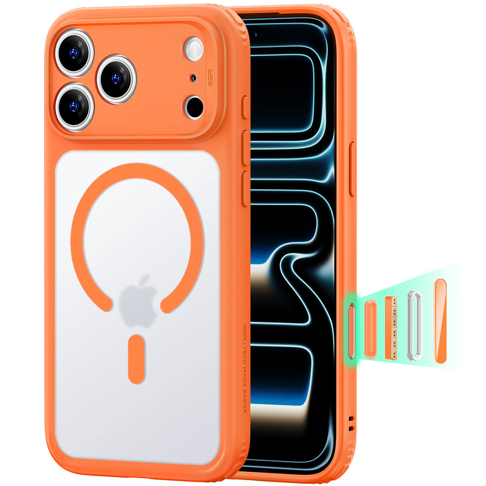 MagSafe Case for Apple iPhone 18 Pro, ESR, Classic Hybrid, Satin Orange