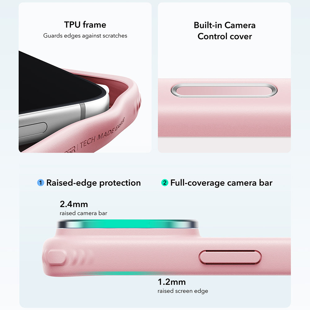 Θήκη MagSafe για Apple iPhone 18 Pro Max / 17 Pro Max, ESR, Classic Hybrid Kickstand, Ροζ Σατινέ