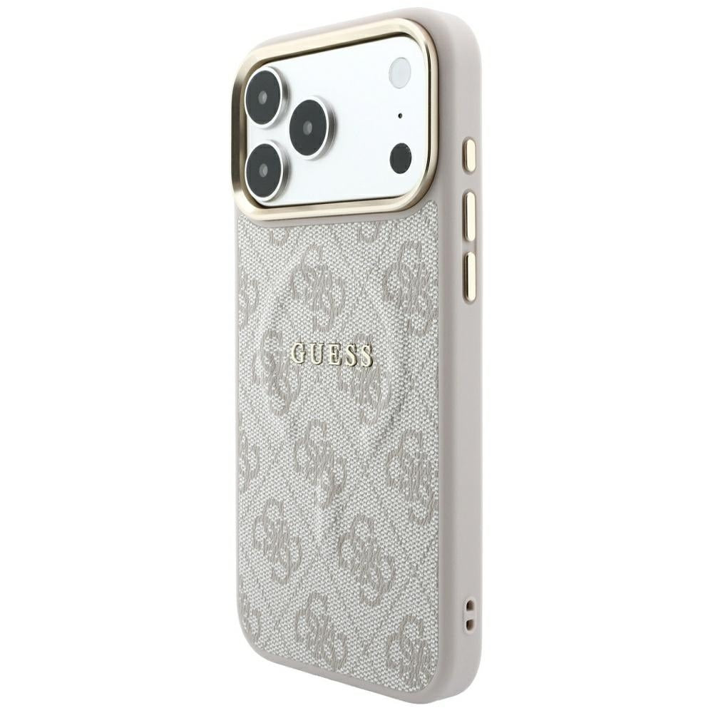Θήκη MagSafe για Apple iPhone 18 Pro Max / 17 Pro Max, Guess, 4G Embossed Classic, Ροζ