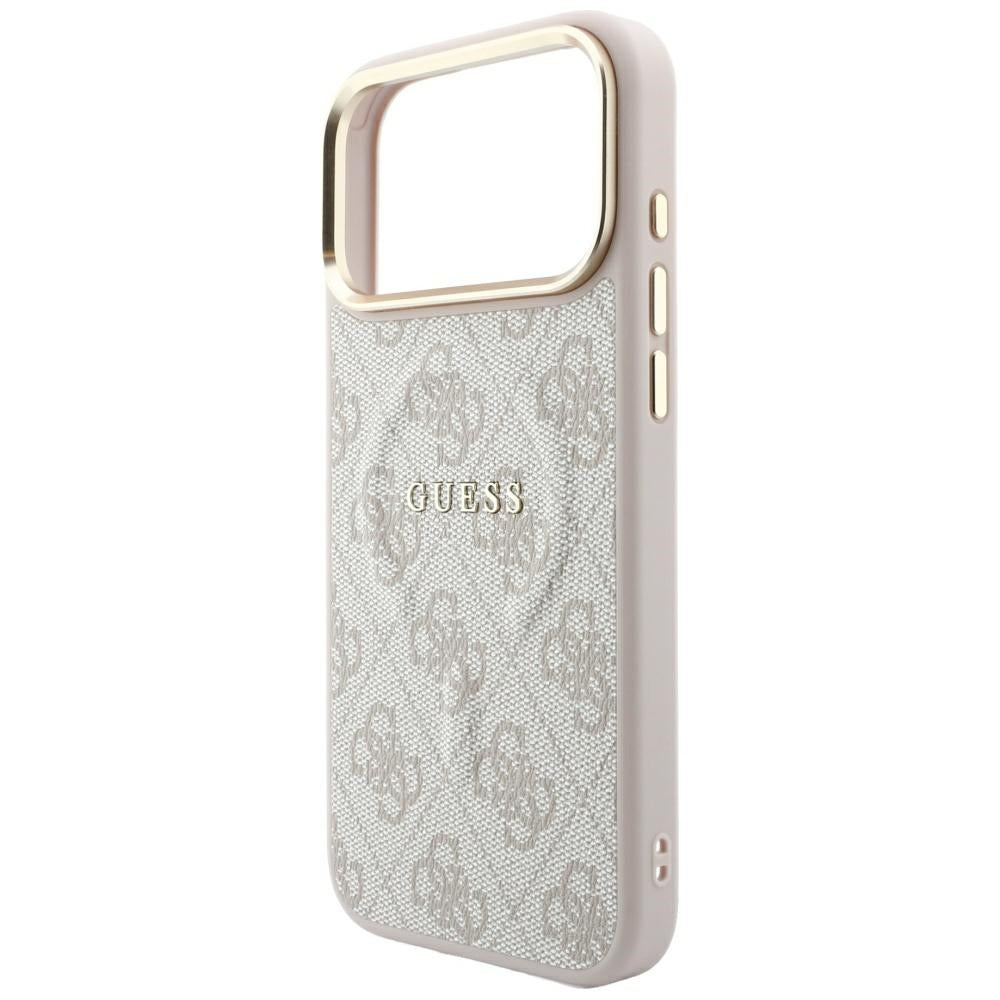Θήκη MagSafe για Apple iPhone 18 Pro Max / 17 Pro Max, Guess, 4G Embossed Classic, Ροζ