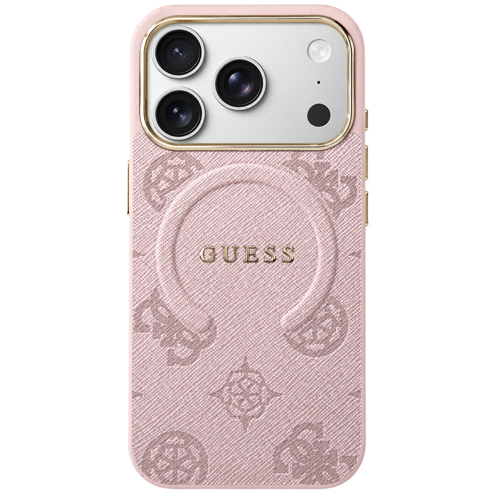 Θήκη MagSafe για Apple iPhone 18 Pro Max / 17 Pro Max, Guess, 4G Εμφανές Δαχτυλίδι Κλασικό Λογότυπο, Ροζ