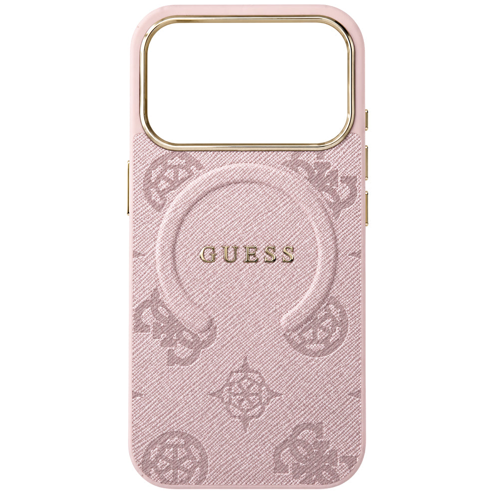 Θήκη MagSafe για Apple iPhone 18 Pro Max / 17 Pro Max, Guess, 4G Εμφανές Δαχτυλίδι Κλασικό Λογότυπο, Ροζ