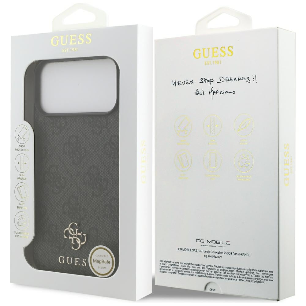 Θήκη MagSafe για Apple iPhone 18 Pro Max / 17 Pro Max, Guess, 4G Small and Classic, Μαύρο