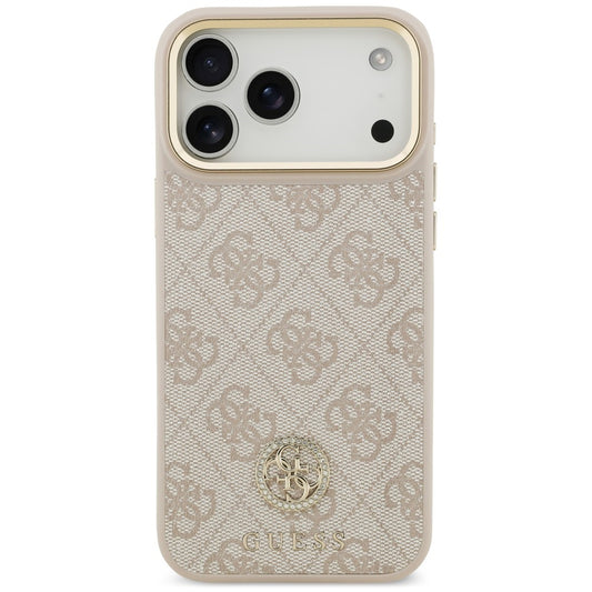 Θήκη MagSafe για Apple iPhone 18 Pro Max / 17 Pro Max, Guess, 4G Strass Logo, Ροζ