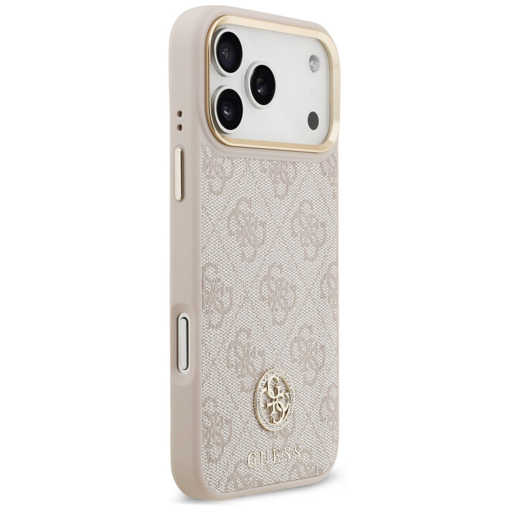 Θήκη MagSafe για Apple iPhone 18 Pro Max / 17 Pro Max, Guess, 4G Strass Logo, Ροζ