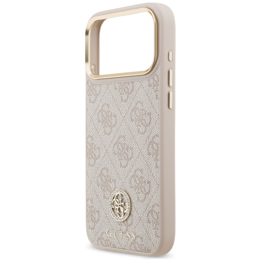 Θήκη MagSafe για Apple iPhone 18 Pro Max / 17 Pro Max, Guess, 4G Strass Logo, Ροζ