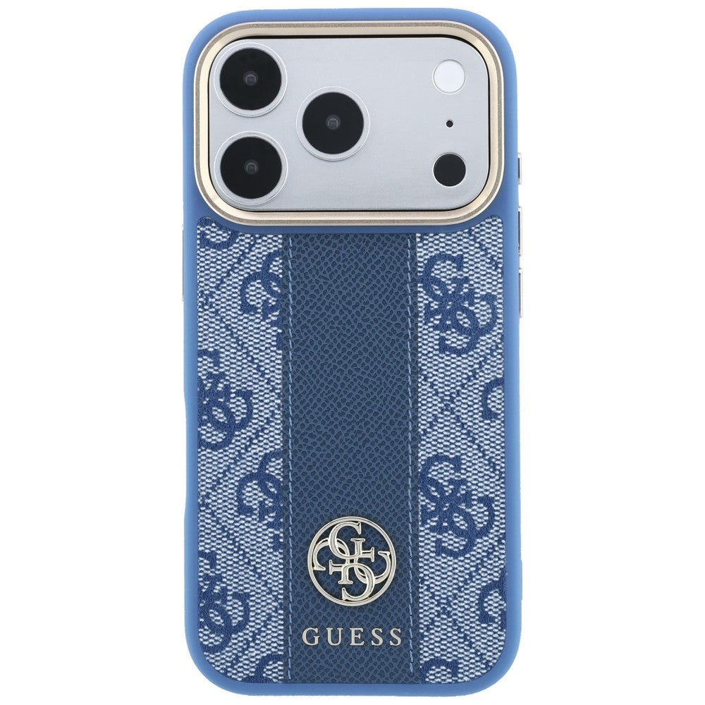 Θήκη MagSafe για Apple iPhone 18 Pro Max / 17 Pro Max, Guess, 4G Stripe Round Classic Logo, Μπλε