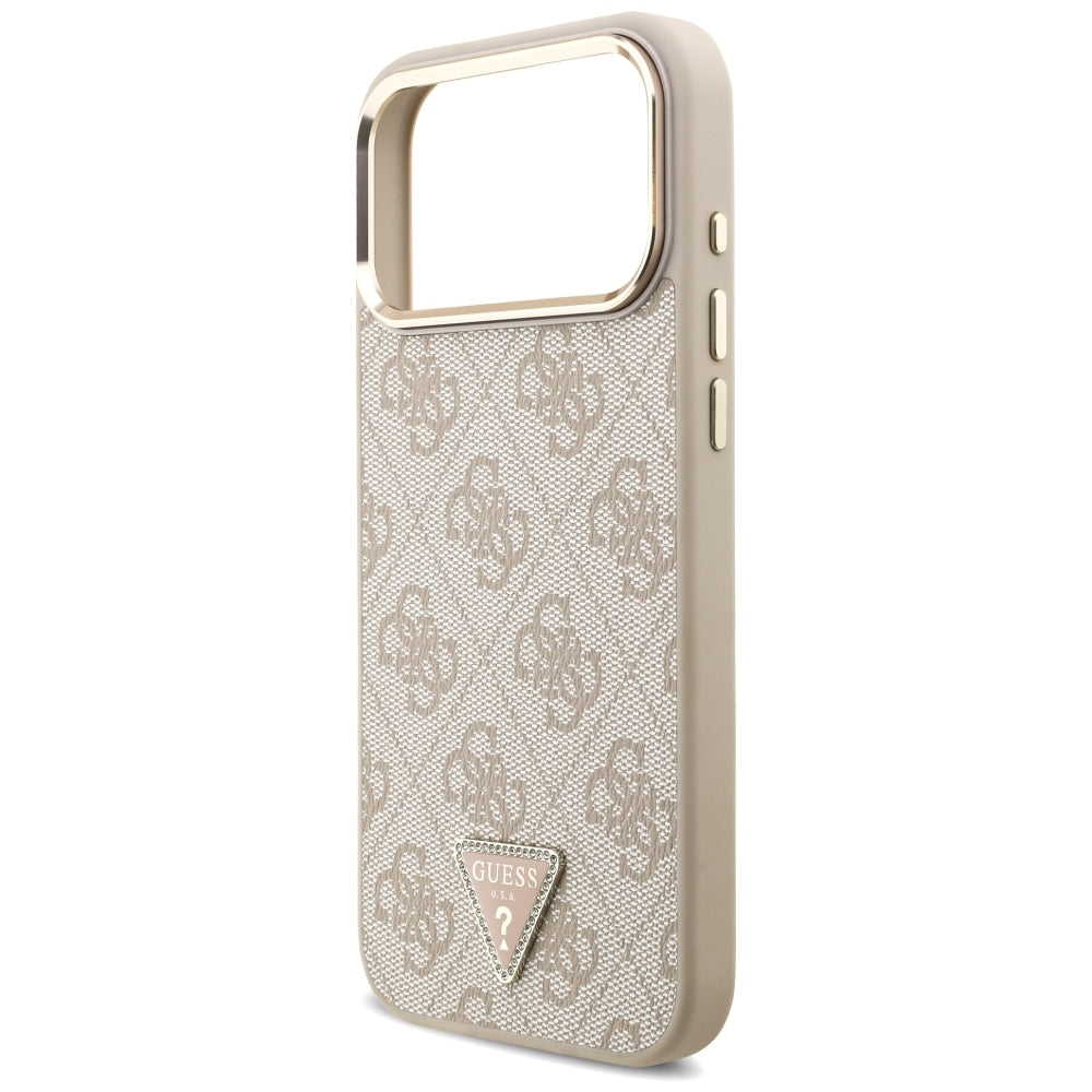 Θήκη MagSafe για Apple iPhone 18 Pro Max / 17 Pro Max, Guess, 4G Triangle Logo, Ροζ