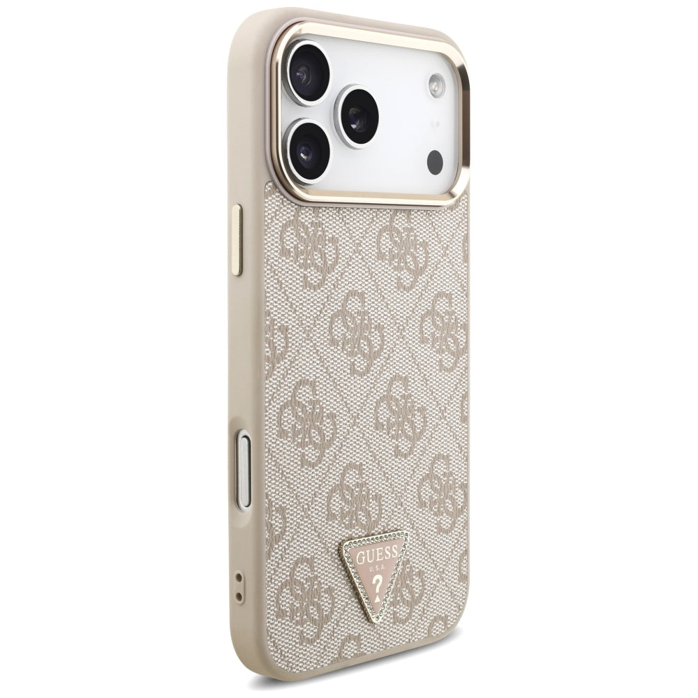 Θήκη MagSafe για Apple iPhone 18 Pro Max / 17 Pro Max, Guess, 4G Triangle Logo, Ροζ