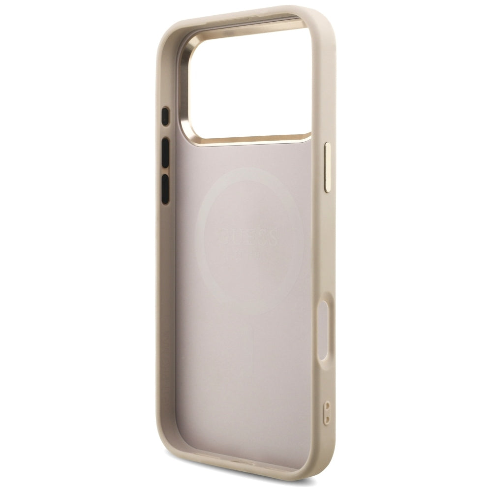 Θήκη MagSafe για Apple iPhone 18 Pro Max / 17 Pro Max, Guess, 4G Triangle Logo, Ροζ