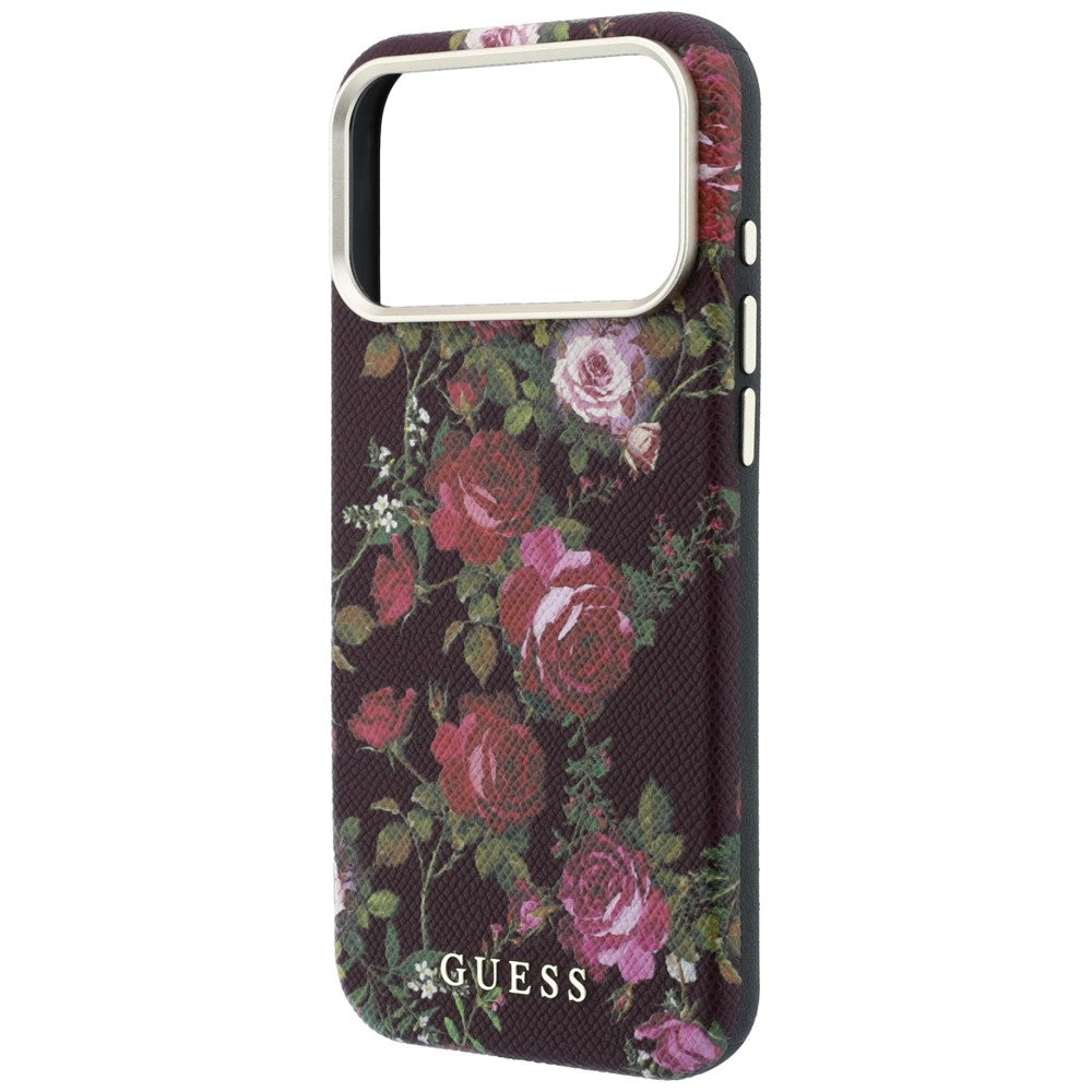 Θήκη MagSafe για Apple iPhone 18 Pro Max / 17 Pro Max, Guess, Blossom Roses Print, Μπορντό