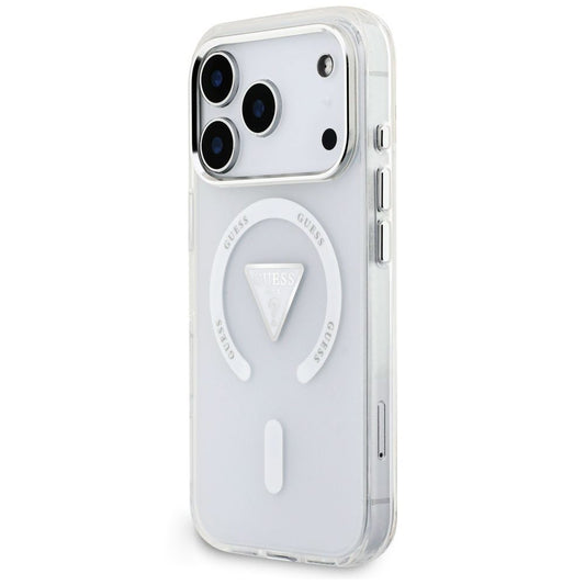Θήκη MagSafe για Apple iPhone 18 Pro Max / 17 Pro Max, Guess, IML Gradient Triangle Logo, διάφανη
