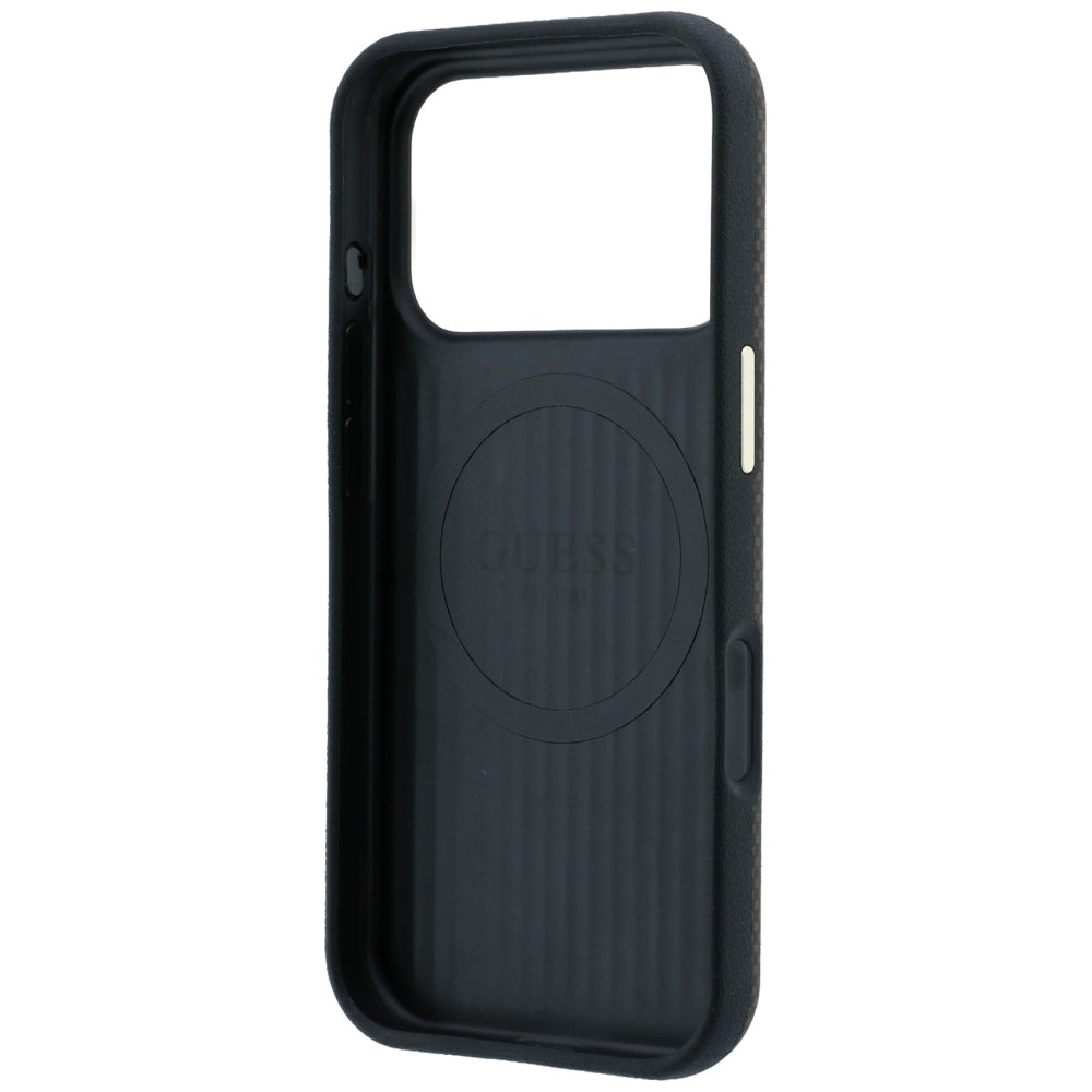 Θήκη MagSafe για Apple iPhone 18 Pro Max / 17 Pro Max, Guess, Λογότυπο Τριγώνου Kevlar, Καφέ