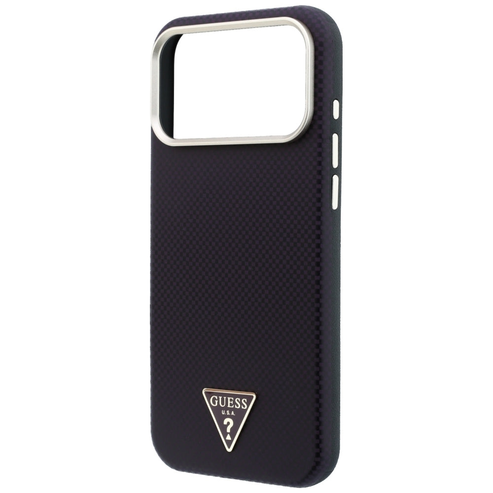 Θήκη MagSafe για Apple iPhone 18 Pro Max / 17 Pro Max, Guess, Λογότυπο Τρίγωνο Kevlar, Βυσσινί